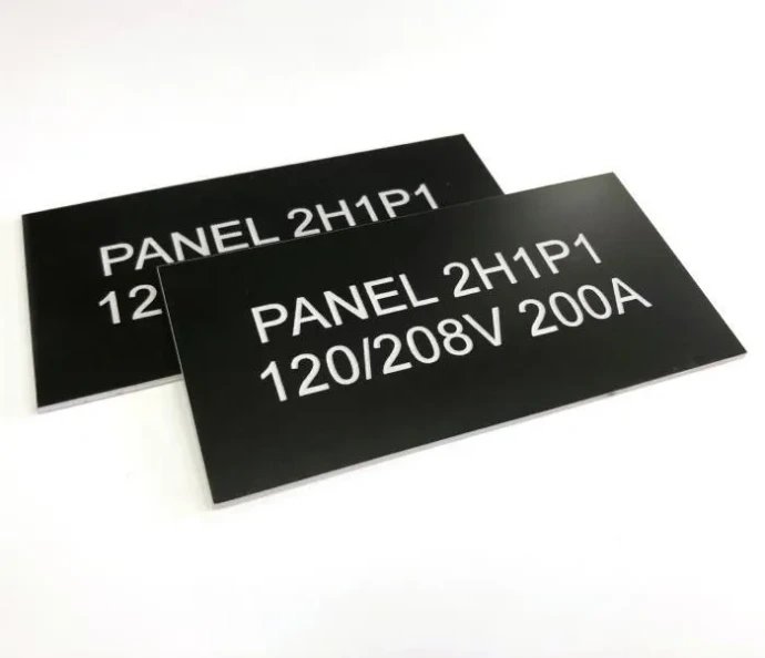 High quality engraved panel labels